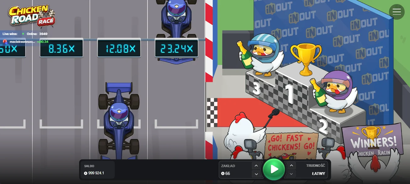 Chicken Road Race Gra Demo
